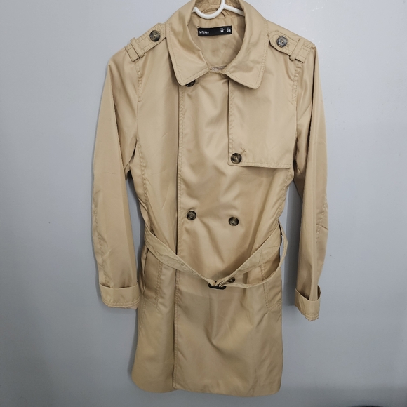 Lefties Beige Gold Trench Coat - Picture 1 of 4